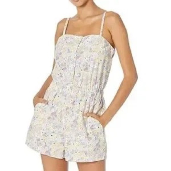 Levi’s floral cotton cinched Romper - Picture 2 of 15